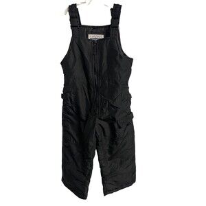 OshKosh BGosh Snow Bibs Girl Ski Kids 4T Overalls Black Front Zip Winter Outdoor